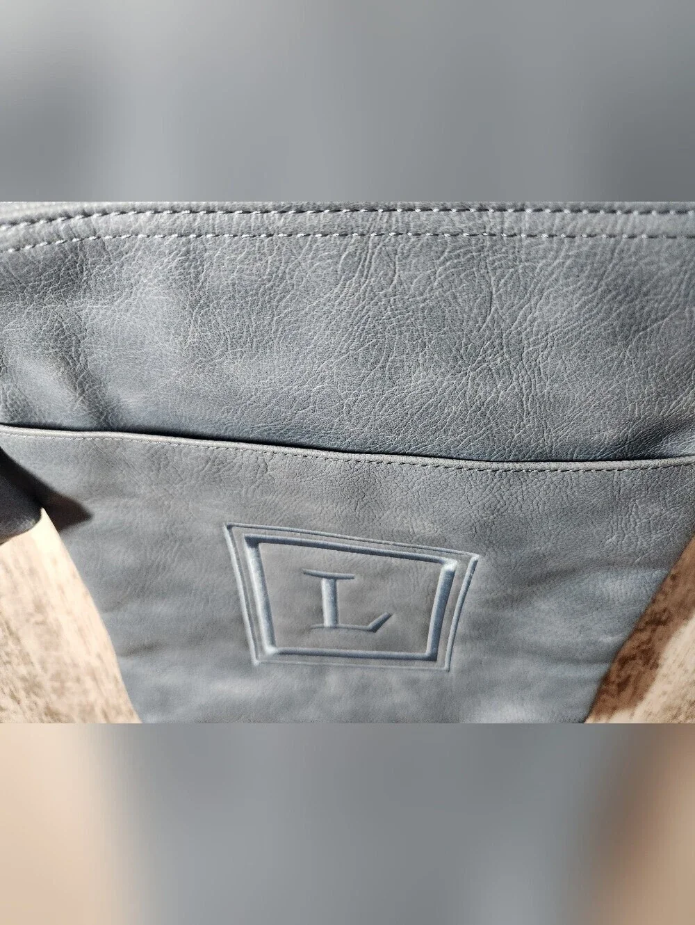 Thirty-one Slate Blue Embossed Letter 
